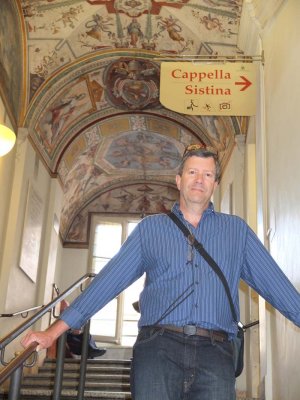 Jim, entering the Sistine Chapel