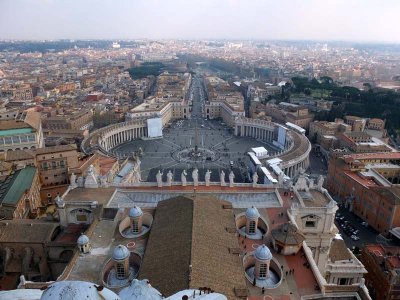 View from the cupola of San Pietro Basilica