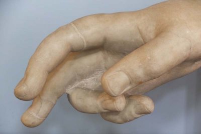 The hand of a statue