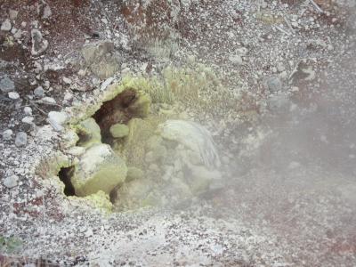 close up of a sulfur vent
