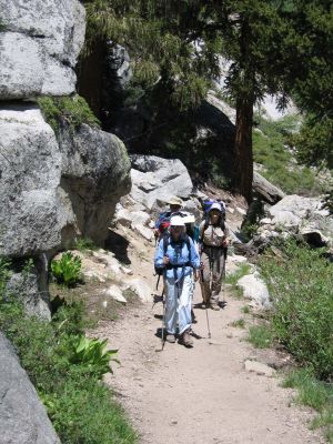 Hike from Whitney Portal to Outpost Camp (3 hours)