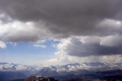 Over developed thunderclouds, 3 pm