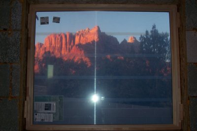 Bathtub view (through plastic)