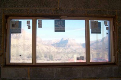 The view out the kitchen window