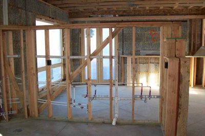 Where the sink will be in the master bath