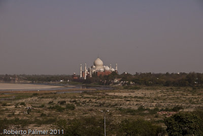 Taj Mahal visto do Red Fort