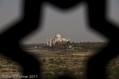 Taj Mahal visto do Red Fort