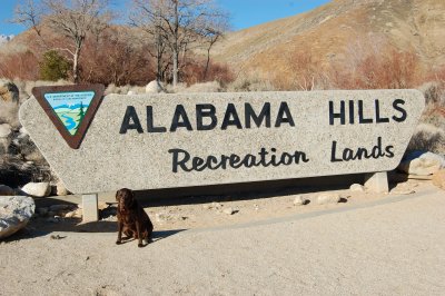 Luke and Alabama Hills sign