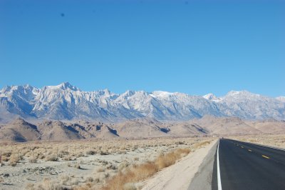 Looking back at Mt Whitney range