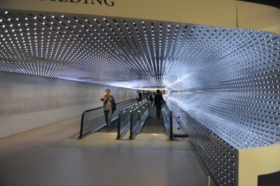 The underpass between the West and Left wings.