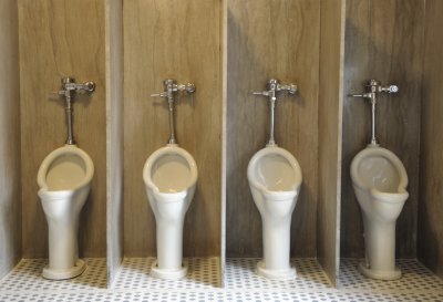...and the Corcoran's men's room.