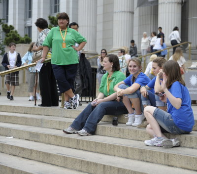 On the stairs before the Museum of Natural History.
