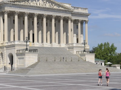 Running by the Capitol.