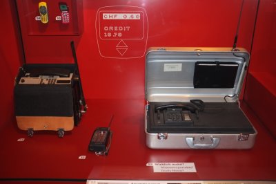 The Museum of Communication: Some of the first *mobile* phones.