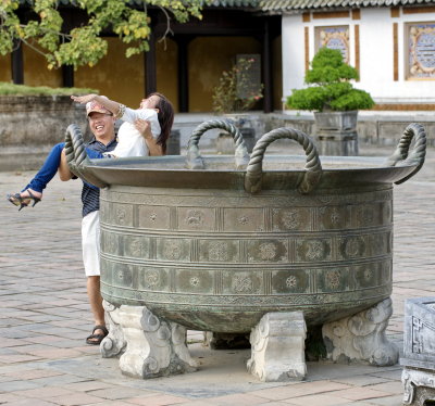 One of the many cauldrons. And a tourist wanting to drown his wife.