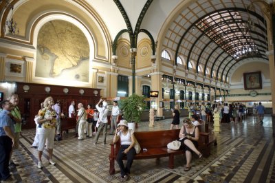 Saigon Central Post Office constructed by Gustave Eiffel.