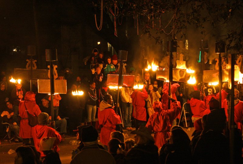 Carnival Time in New Orleans and Flambeau Carriers