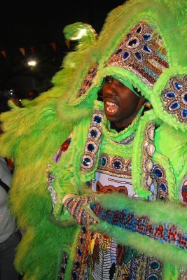 Mardi Gras Indian on St. Joseph's Day in New Orleans