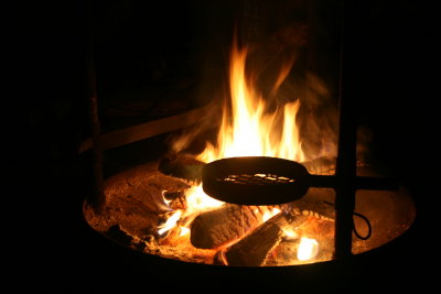The evening fire