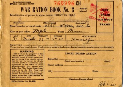 War Ration Book