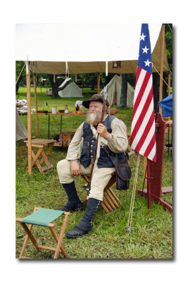 Soldier with flag