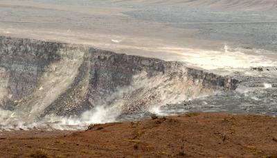 The Side of Halema'uma'u Crater