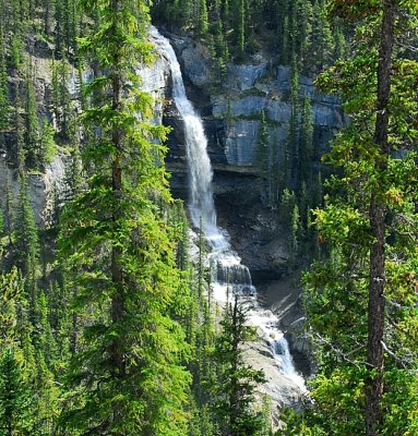 Bridal Veil Falls Along The Icefields Parkway