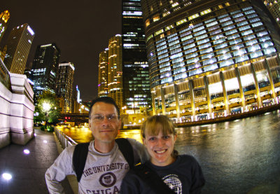 Fisheye on the river walk