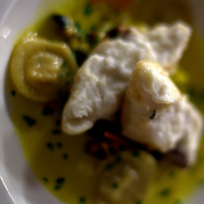 Seared monkfish, saffron and mussel nage served with lobster ravioli, 360, Sheraton, Stockholm