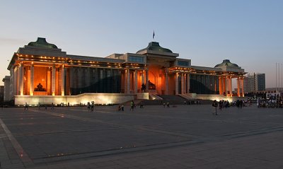 Sukhbaatar Square at Night