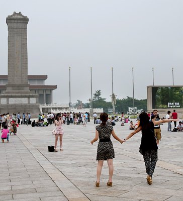 Posing In Tiananmen