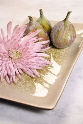figs and pink flower