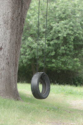 there is so much emptiness in an old tire swing...