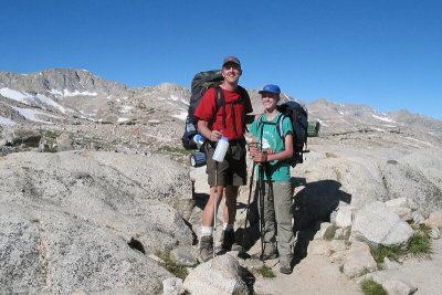 Back on top of Piute Pass