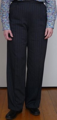 Fourth version - in striped suiting