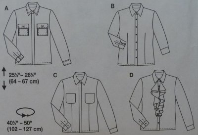 Pattern diagrams. I made view B but with long sleeves