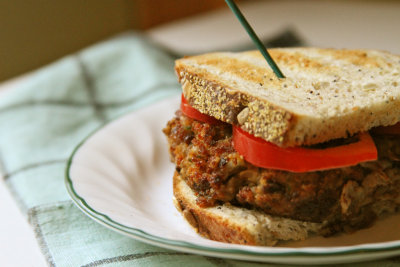 Homemade Veggie Burger on Pittsfield Rye by Abbey Keith. 1R