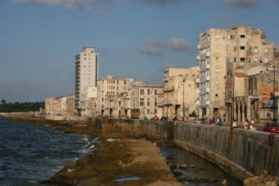 El Malecn - the oceanfront boardwalk in Havana