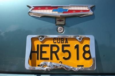Cuban number plate