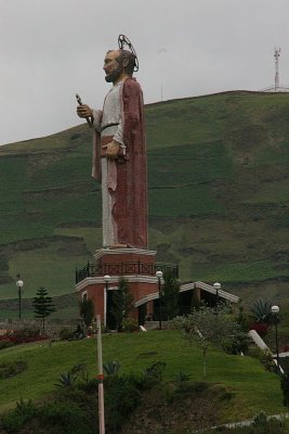 huge statue of Saint Peter, Alaus, Ecuador