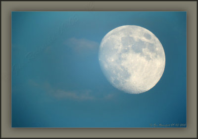 Waxing Blue Moon Of August 2012 About Half Hour Before Sunset
