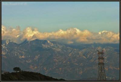 Storm Clouds On Retreat, Frosting The San Verdugo's On The Way Out Of Town