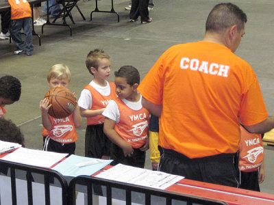 With his team at the kickoff jamboree