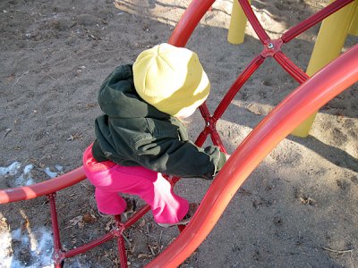Practicing climbing skills
