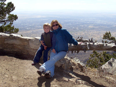 With Aunt Kathy, overlooking Albuquerque