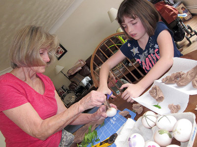 Working on Easter eggs