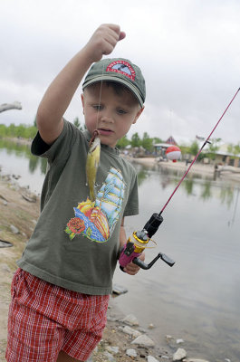 Simon gets a fish too