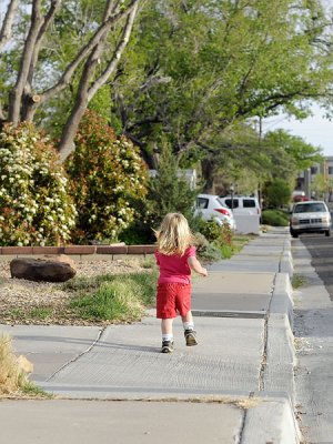 Nevermind, she's going to walk on her own