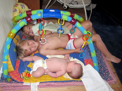 How many Lanes does it take to hold down an infant's play-gym?