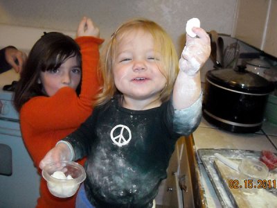 Cookin' biscuits with Madi